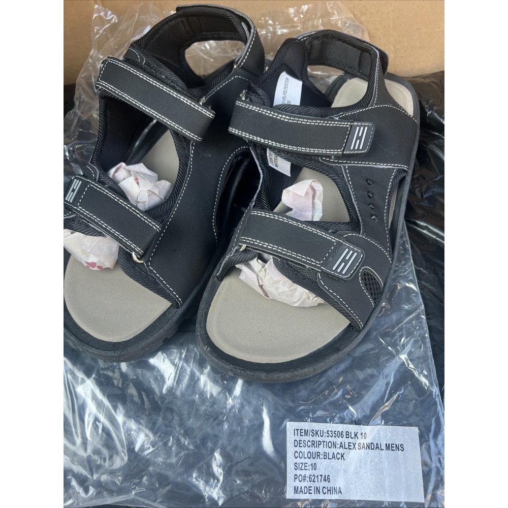 Alex Sandal Men's Black Size 10